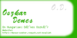 oszkar denes business card